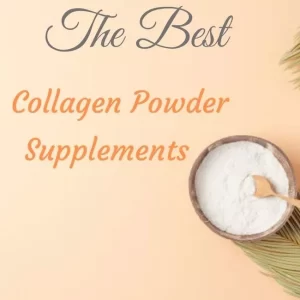 an image showing a collagen powder and the best collagen powder supplement is written
